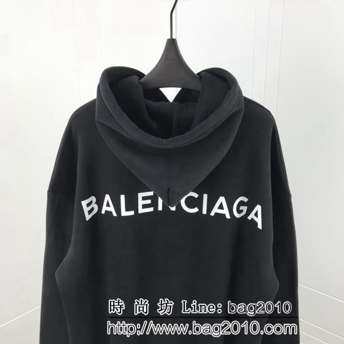 BALENCIAGA巴黎世家 18ss秋冬新款 背後字母印花連帽衛衣 定制面料 內裏抓絨 原版複刻 原版os超大版型 男女同款 ydi2476